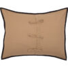 Black Check Star Standard Sham 21x27 detail image